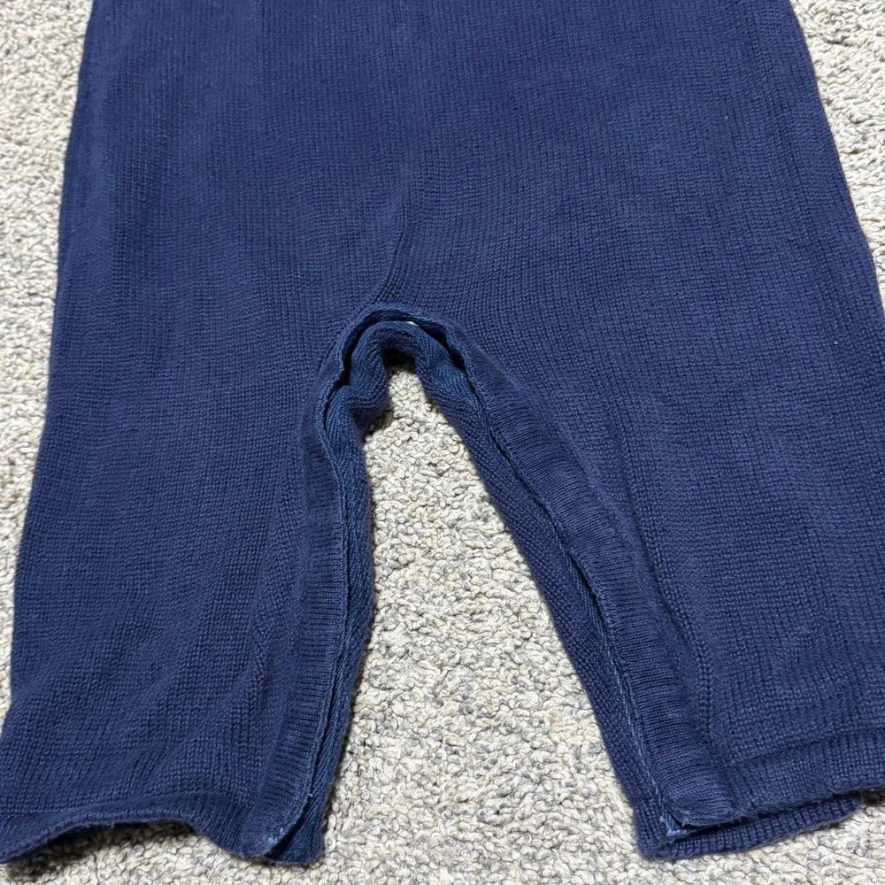 Hanna Andersson Baby 80 Fair Isle Knit Sweater Romper Navy Nordic One Piece